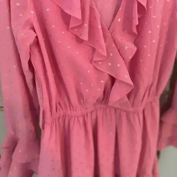VICI PINK WITH SPECKLES DRESS SIZE XS (missing waist tie) - Picture 4 of 5